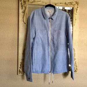 Another Influence jacket. Light blue/white. Size M